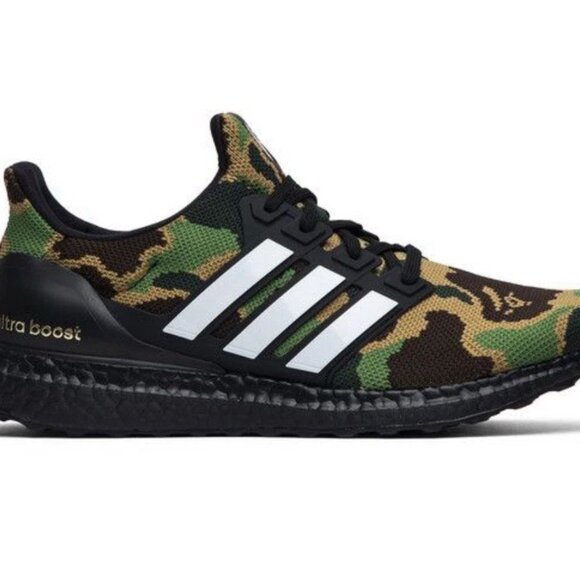 Adidas X Bape Ultraboost Green Camo Size 8.5 F35097 main image 5
